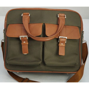 Bosca Canvas/Leather carry on, travel bag Shoulder bag Leather Trim